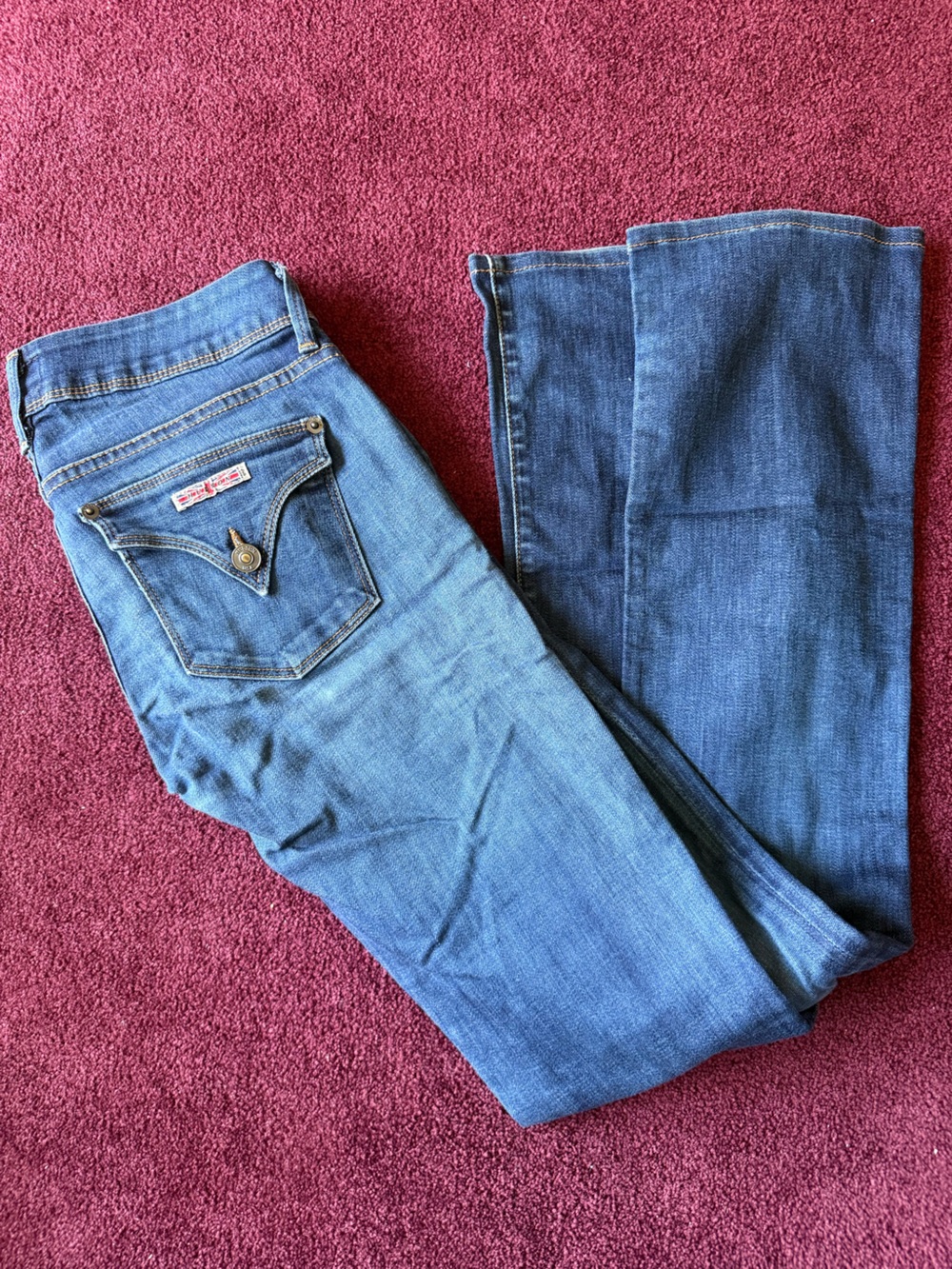 Hudson Jeans Blue Denim Pants Sz 25” Flap Pocket
